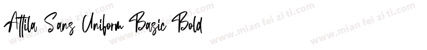 Attila Sans Uniform Basic Bold字体转换